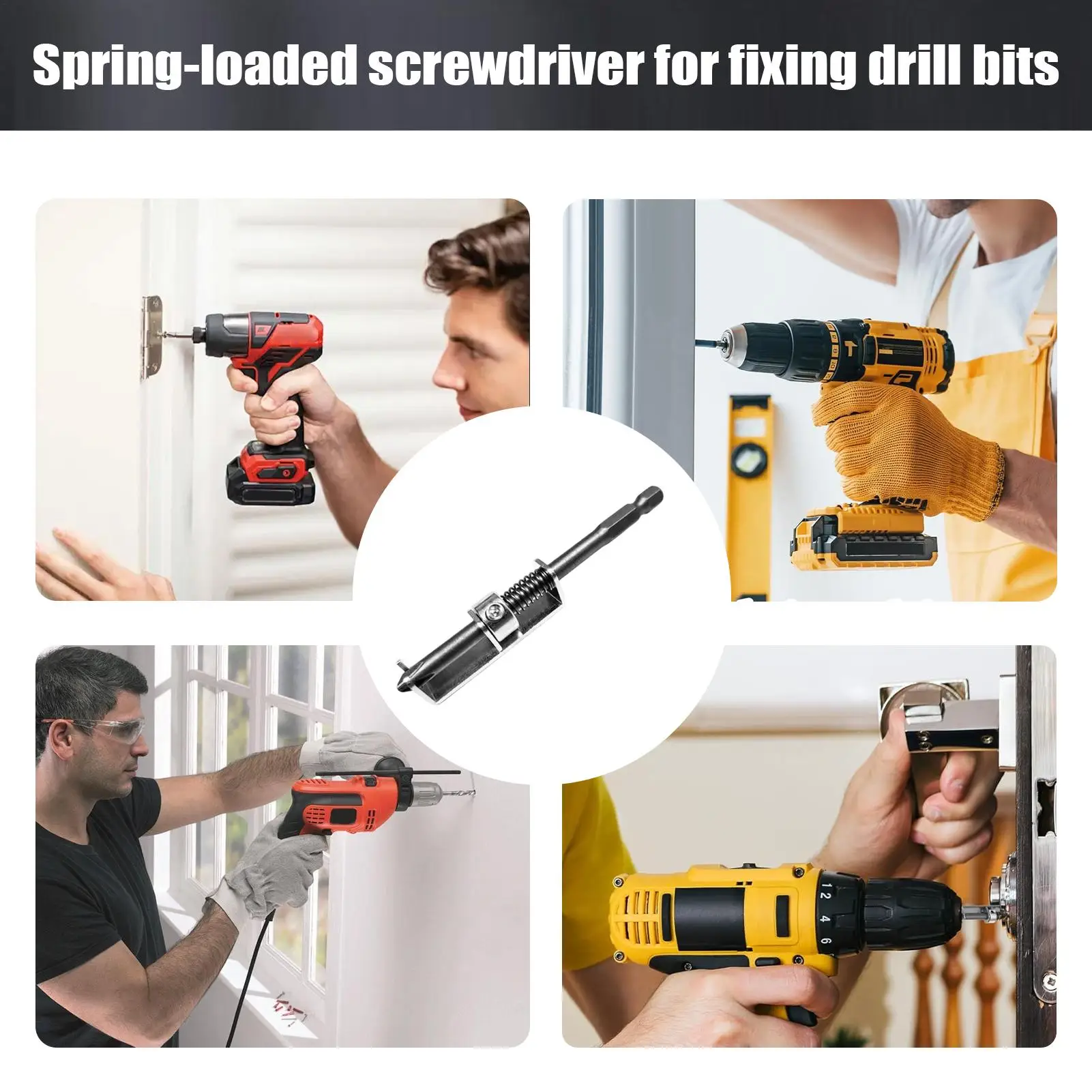 Federbelasteter Schraubenhalter, tragbares universelles Anti-Rutsch-Werkzeug, federbelasteter Schraubenhalter für Reparaturmechaniker zu Hause – Detail 8