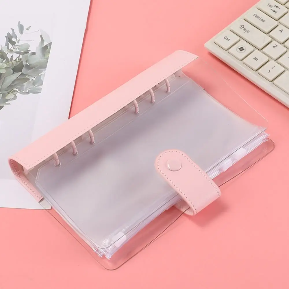 Ring Binder Loose Leaf Notebook Cute Portable 6 Rings Binder File Folder Kawaii Creative Loose-leaf Hand Notebook Kids