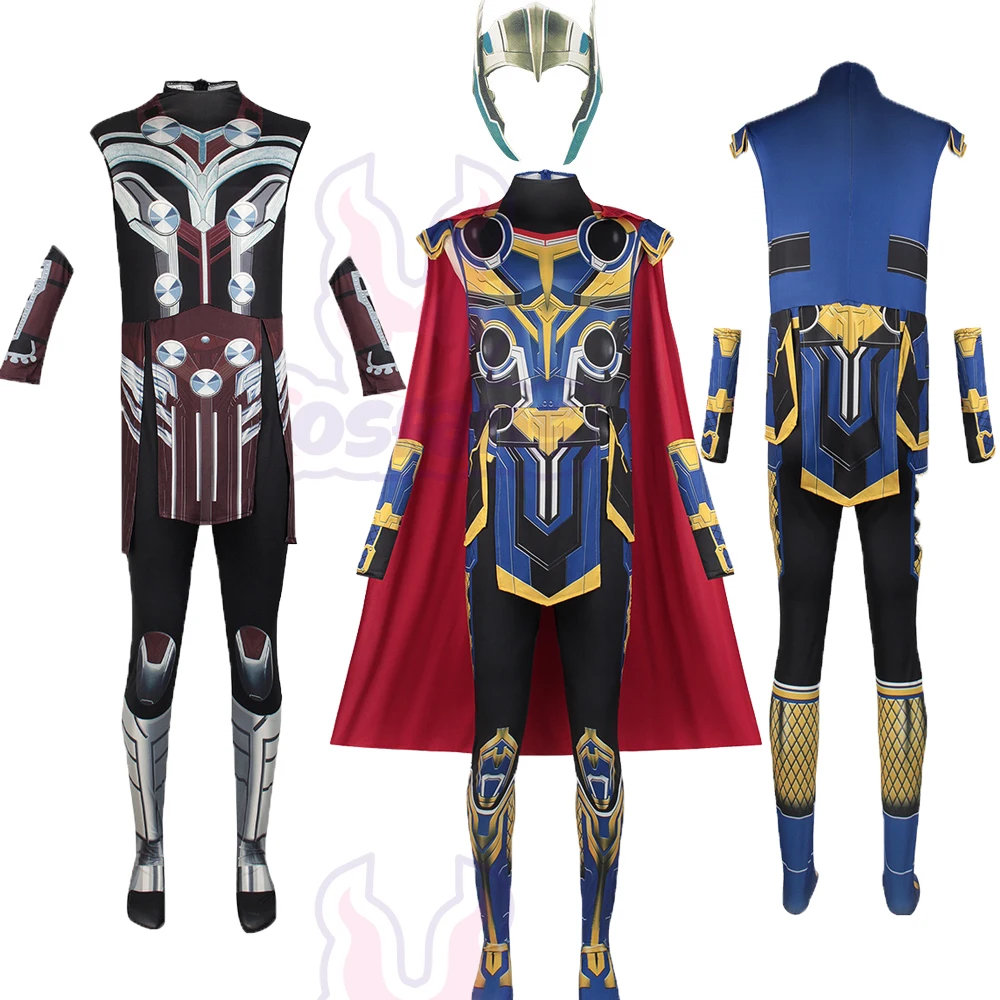 

Thor Love and Thunder Cosplay Costume Kids Adult Superhero Party Fancy Dress Up Jumpsuit Hallowe Costume Men Women Party Outfits