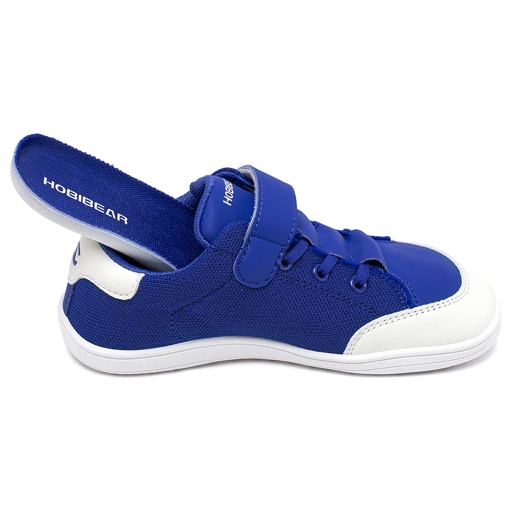 HOBIBEAR Kinder-Barfußschuhe mit breiter Zehenpartie, für Jungen und Mädchen, minimalistische Turnschuhe, leichte Mesh-Kunstlederschuhe mit Hakenschlaufe – Detail 2