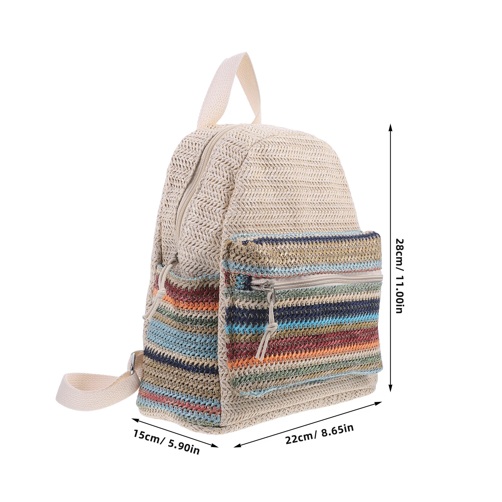 حقيبة ظهر منسوجة من البوليستر، حقيبة مدرسية للسفر خفيفة الوزن للطلاب، كمبيوتر محمول للمشي لمسافات طويلة في الهواء الطلق للاستخدام اليومي، محمولة ومريحة