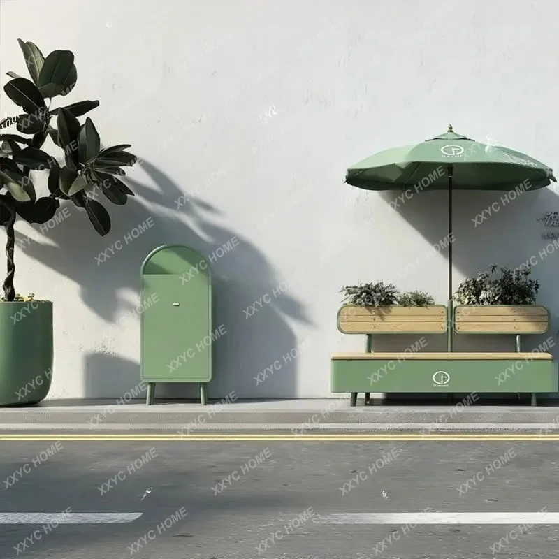 Milk tea shop stool combination flower slot seat