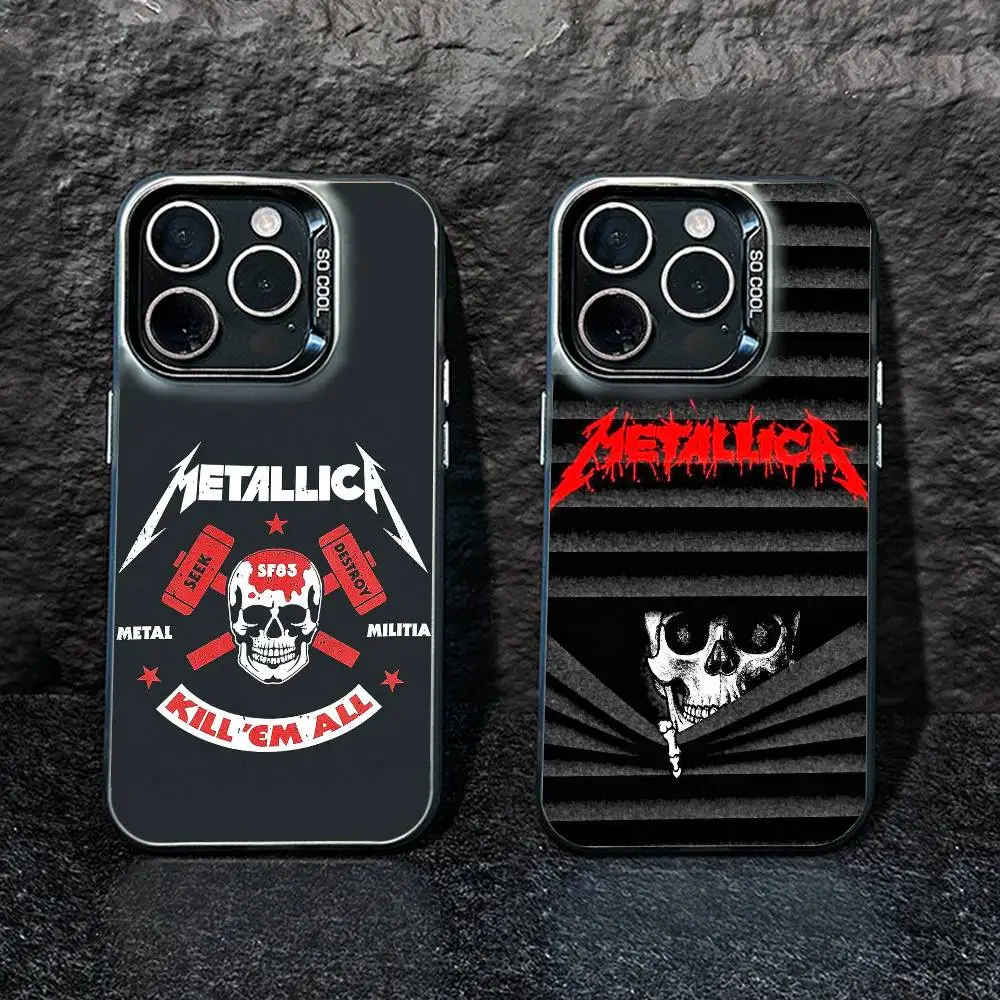 

72 Seasons T-Metallica Phone Case For iPhone 17,16,15,14,13,12,Pro MAX Black Matte Shockproof Cover