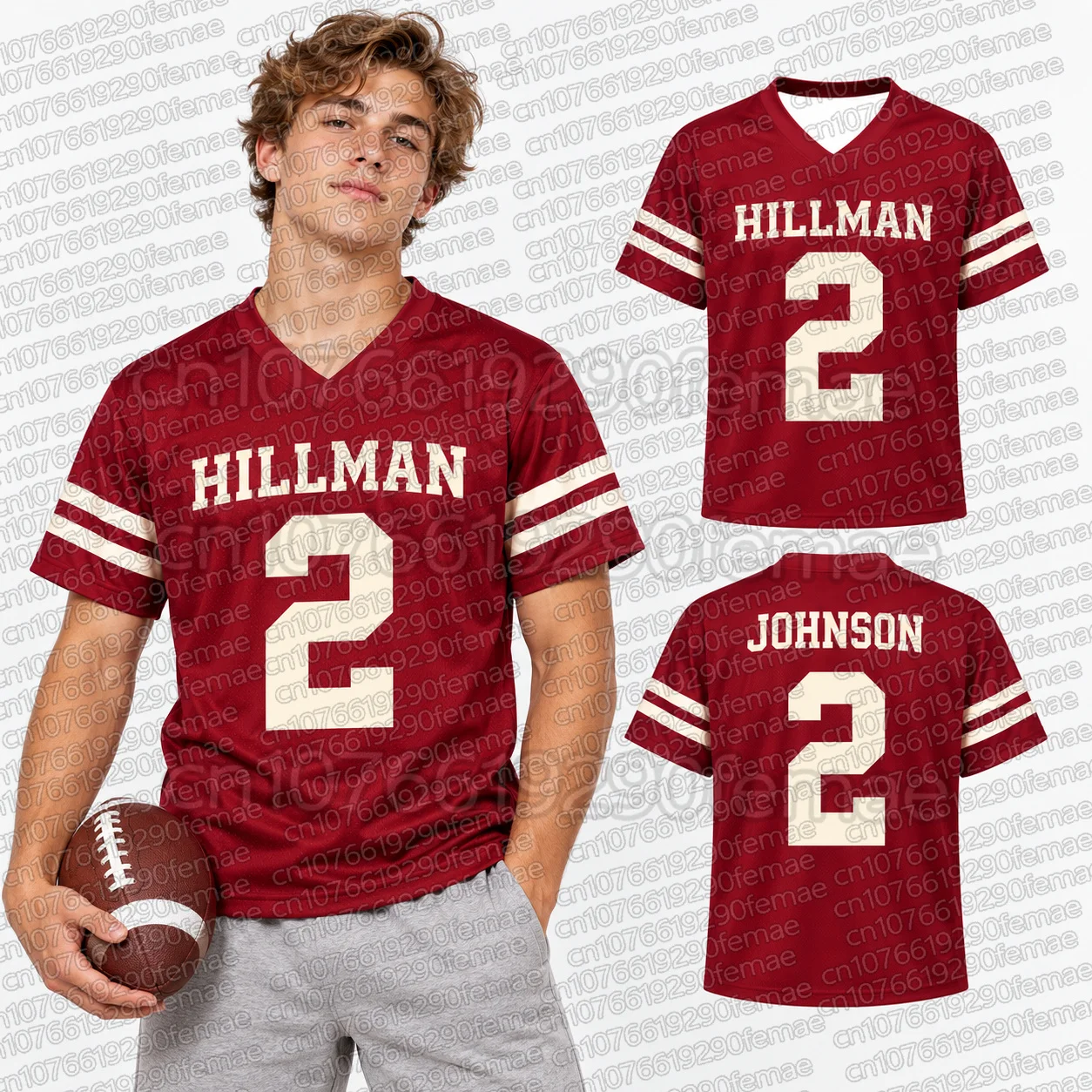 2026 Neues A Different World Damen-Fußballtrikot Hillman College Name Nummer Herren-Print-T-Shirt Amerikanisches Sport-Top – Detail 7