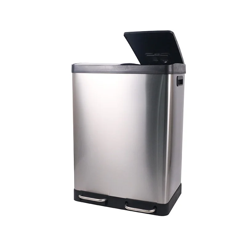 Double Layer Kitchen Stainless Steel Rubbish Bins