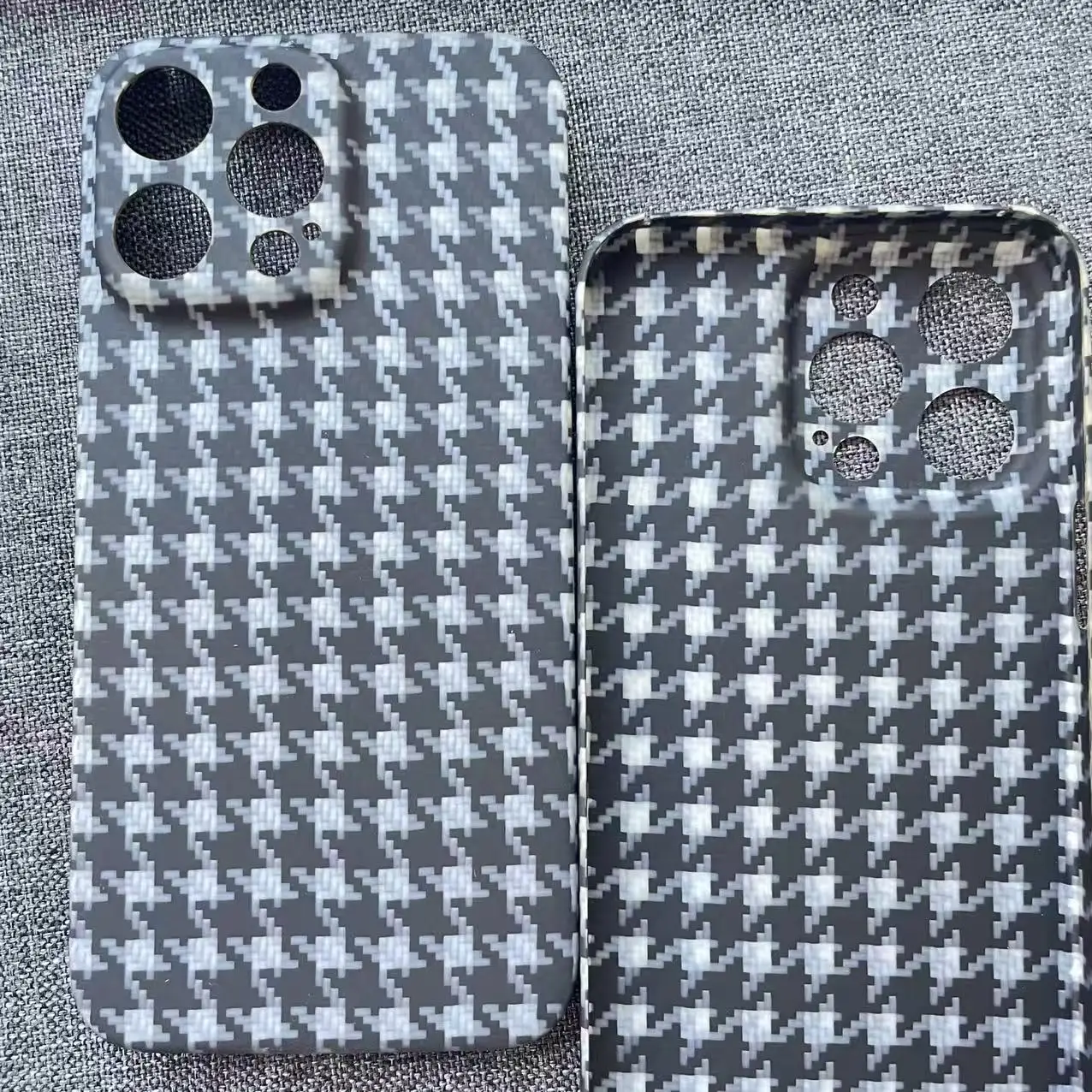 AKATIR For iPhone 14pro aramid fiber houndstooth hard shell 13pro carbon fiber 14promax aramid fiber protective case