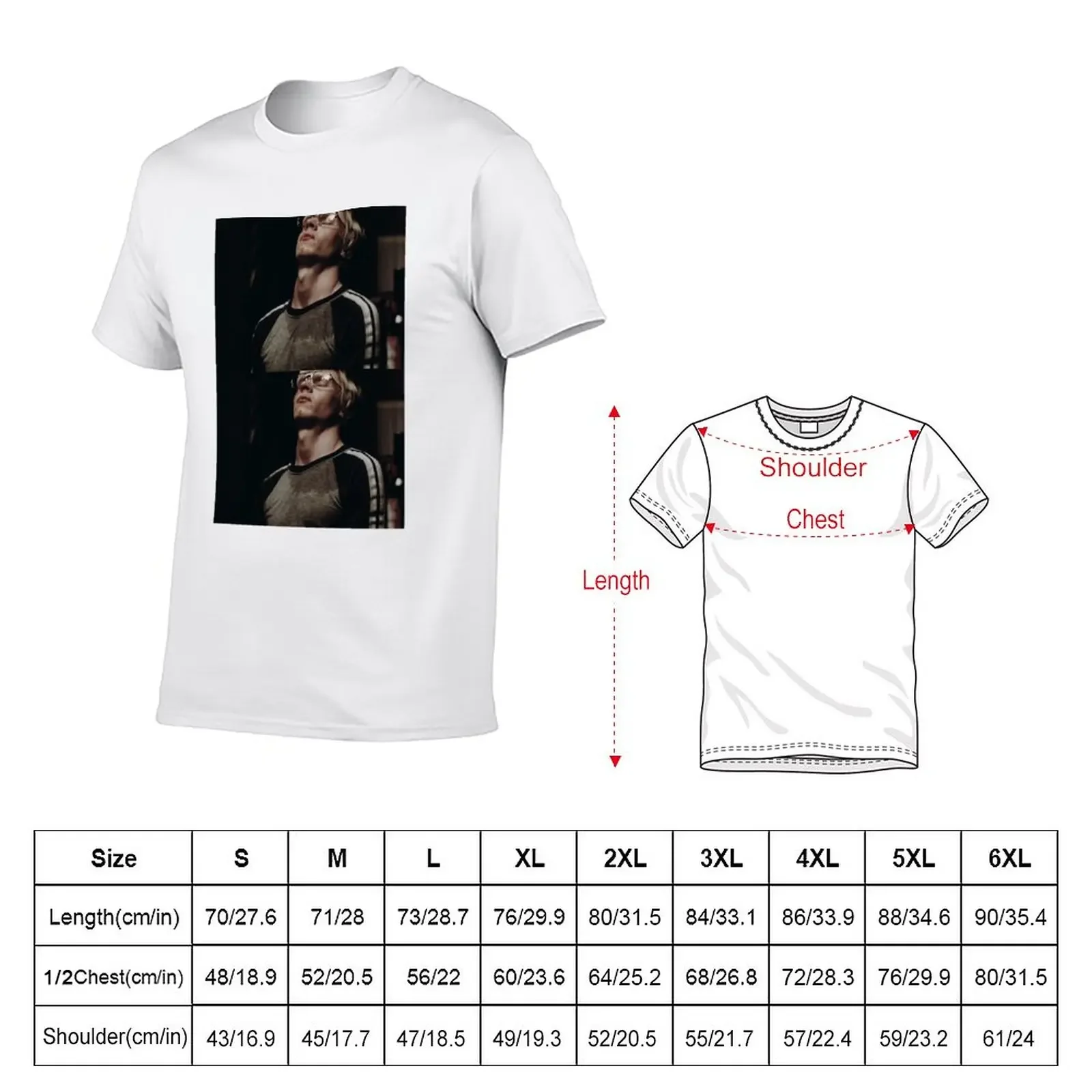 Jeffrey Dahmer T-Shirt blanks kawaii clothes Men's cotton t-shirt