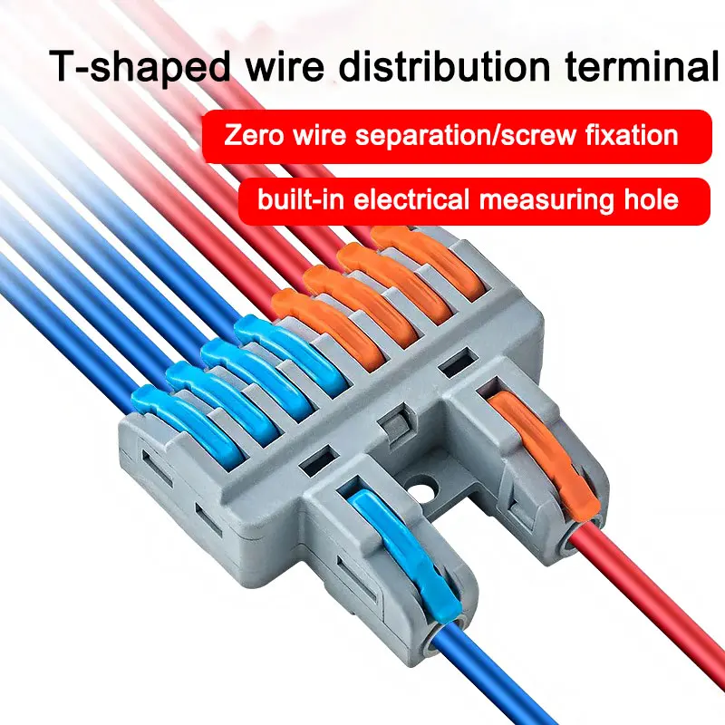 

10Pcs Wire Connector Quick Splitter Splicing Universal Conductor Wiring Cable Terminal Block Electrical Connectors