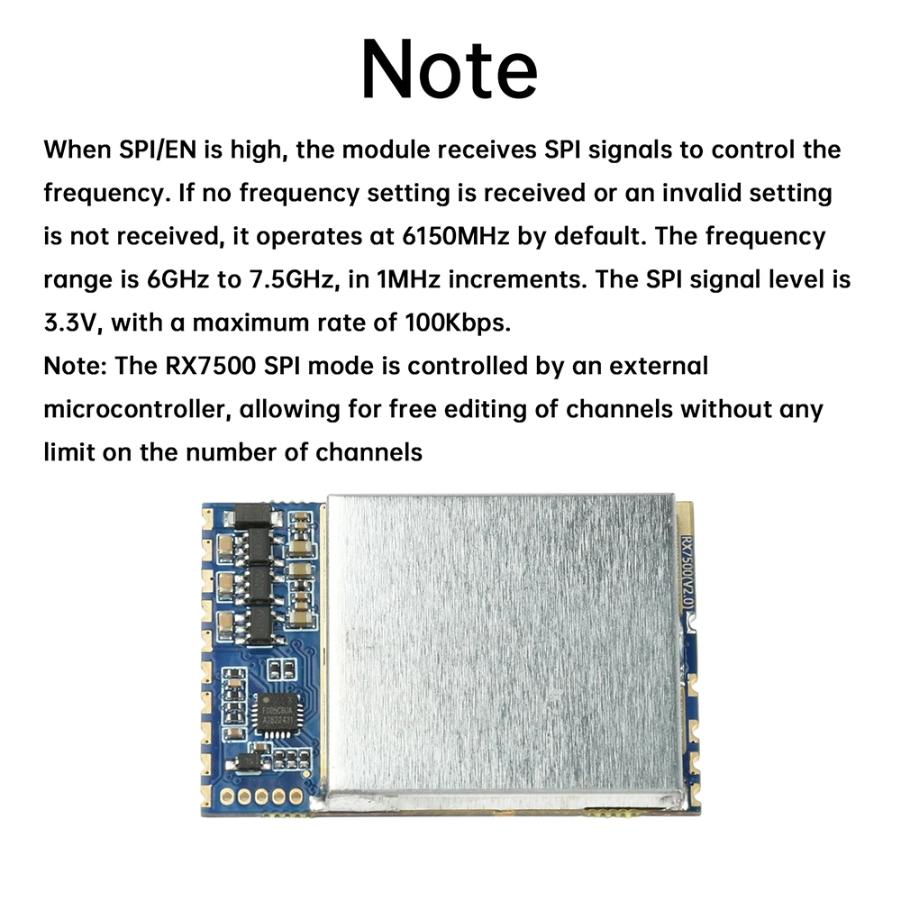 RX7500 Analoges Empfängermodul 6000~7500MHz Bandbreite 7,2GHz FPV-Video SPI-Modus RF-Funkempfänger für Elektronische Komponenten Ma – Detail 12