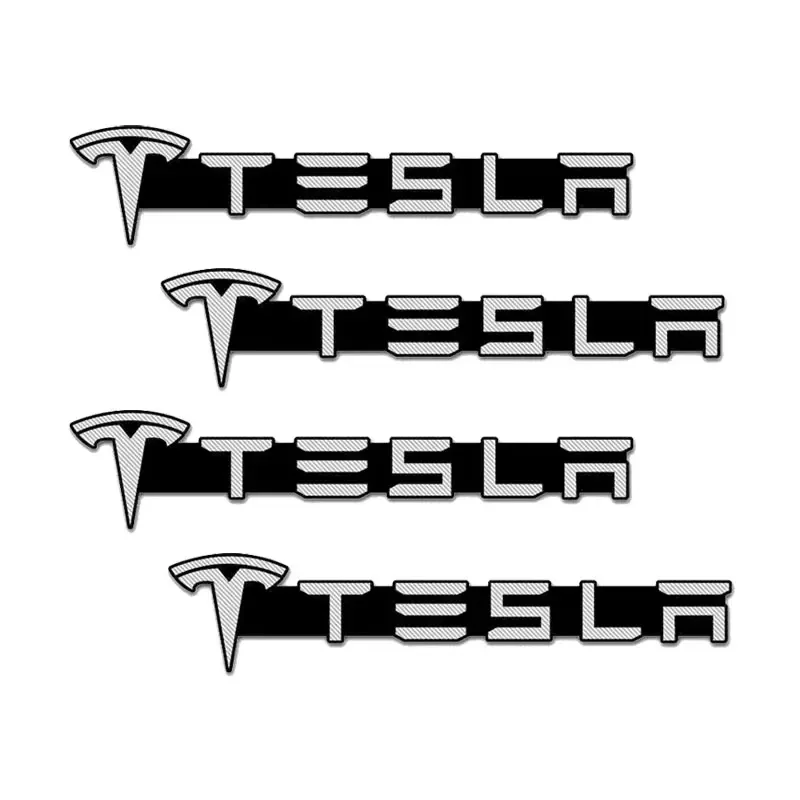 2/4pcs Styling Auto Audio Aluminum Speaker Stereo Stickers For Tesla Model 3 Model S Model Y Roadster SpaceX Auto Accessories