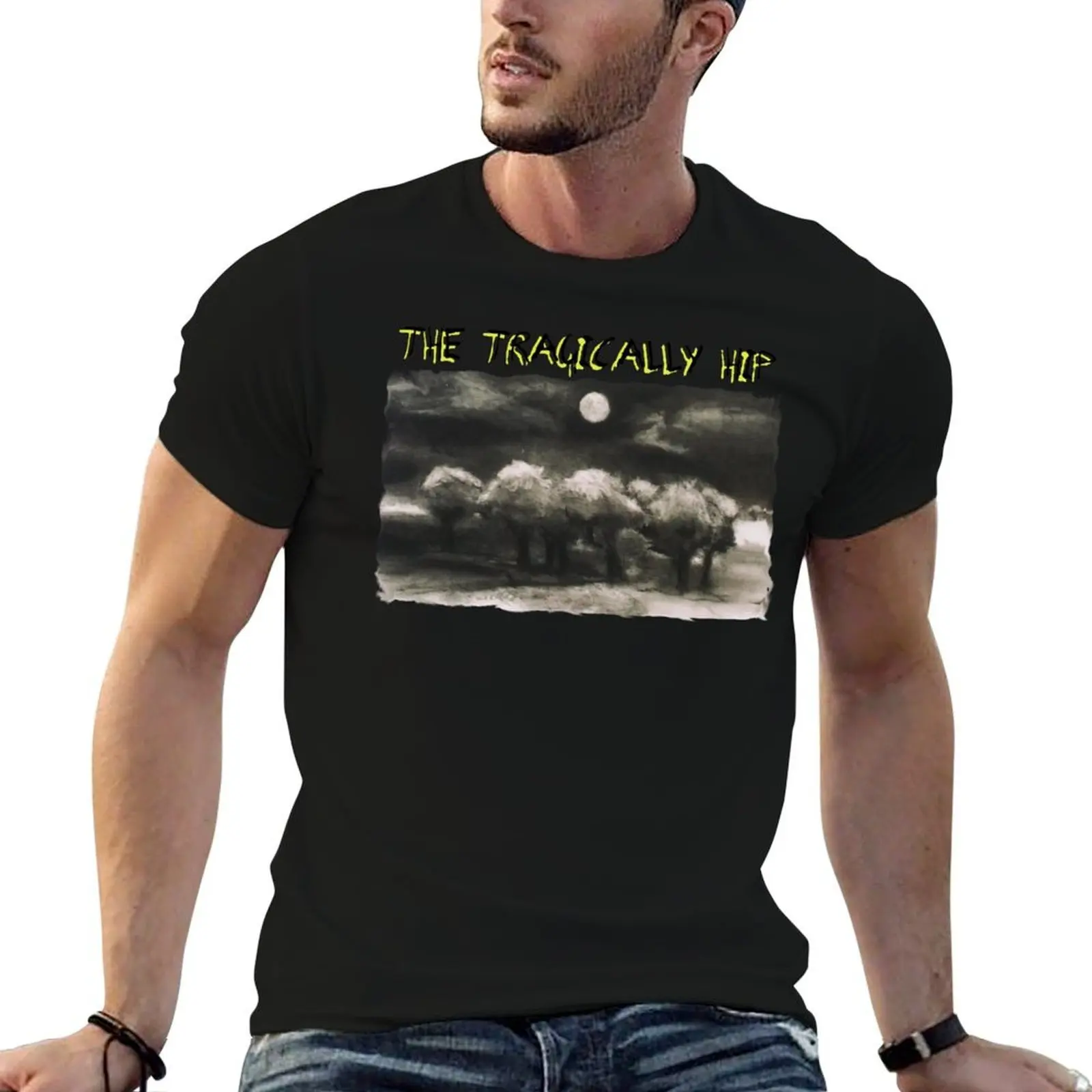

vintage Night graphic Hip, t t T-Shirt shirts plain shirt man Day cotton For for funny shirts man Tragically The t