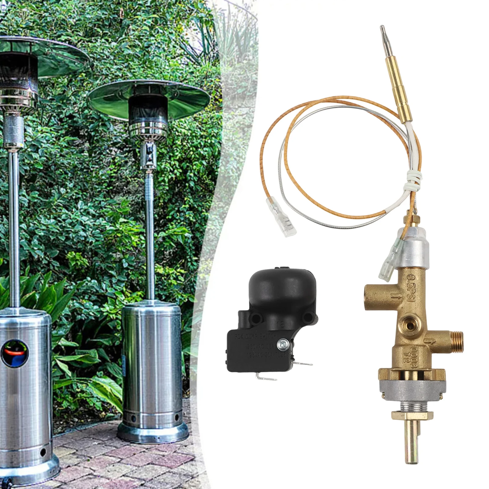 Essential Repair Kit for Propane Gas Patio Heaters Thermocouple and Tilt Set Reliable Performance Easy Installation