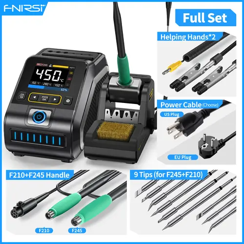 FNIRSI DWS-200 Soldering Station 200W C210 C245 Solder Iron Handle With Soldering Helping Hand Electronic Welding Rework Station - Image 11