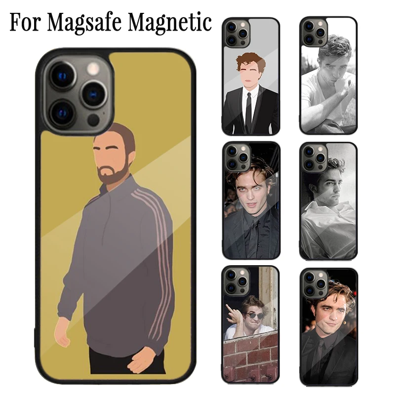 Robert Pattinson Standing Meme Magnetic Phone Case For iPhone 16 15 14 Plus 13 12 Mini 11 Pro Max Magsafe Wireless Cover