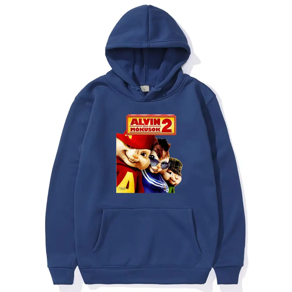 Mens Gift Alvin and The Chipmunks Fashion Unisex Casual Sportswear Men's Hoody Alvin Chipmunk Women's Pullover Cute Cartoon Tops