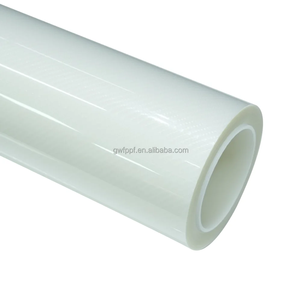 Carbon Fiber Transparent Red TPU Body Shield Film Anti Scratch Colored Automotive Protective Wrap Manufacture Roll
