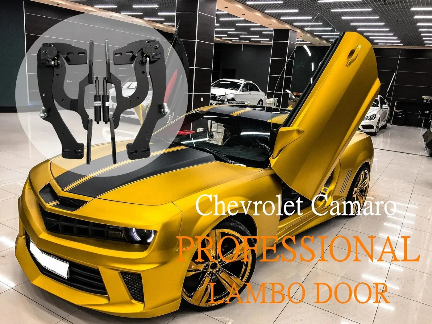باب لامبو احترافي بدون قطع أبواب لامبو بدون لحام لسيارة شيفروليه كامارو 1993-2002 طقم باب لامبو خاص أطقم مفصلات
