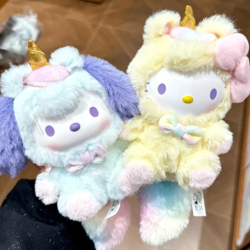 

2026 New Sanrio Dream Unicorn Series Vinyl Plush Blind Box Cute Cartoon Hello Kitty Kuromi Pendants Girl Bag Ornament Toy Gifts