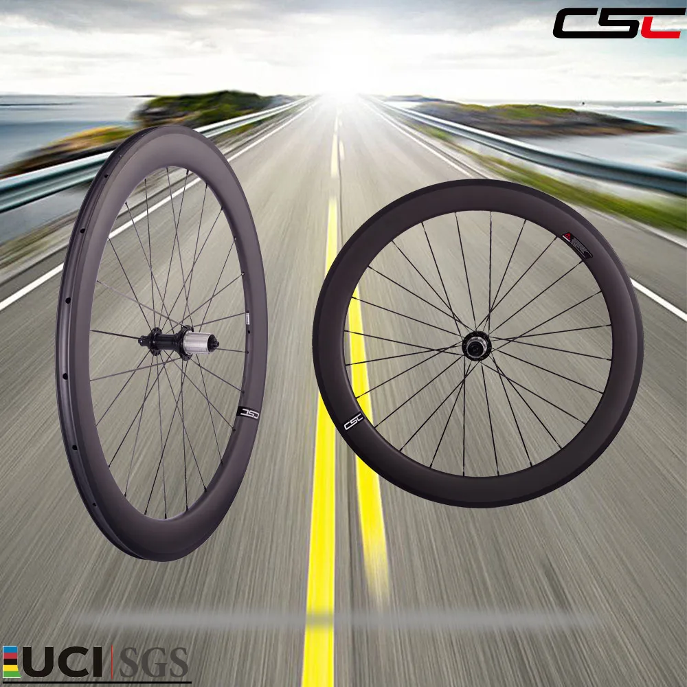 CSC UCI 超軽量カーボンロードホイール リムブレーキ 700C 25mm幅 38mm