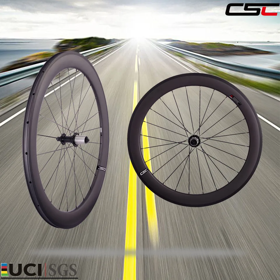 CSC UCI 超軽量カーボンロードホイール リムブレーキ 700C 25mm幅 38mm