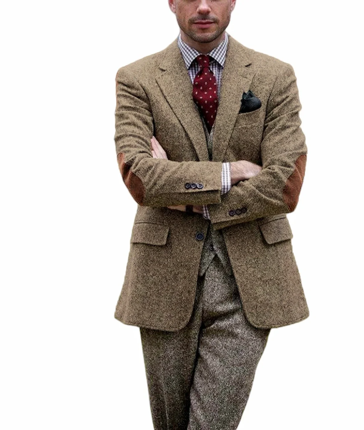 Chaqueta traje espiga hombre británico - usage example