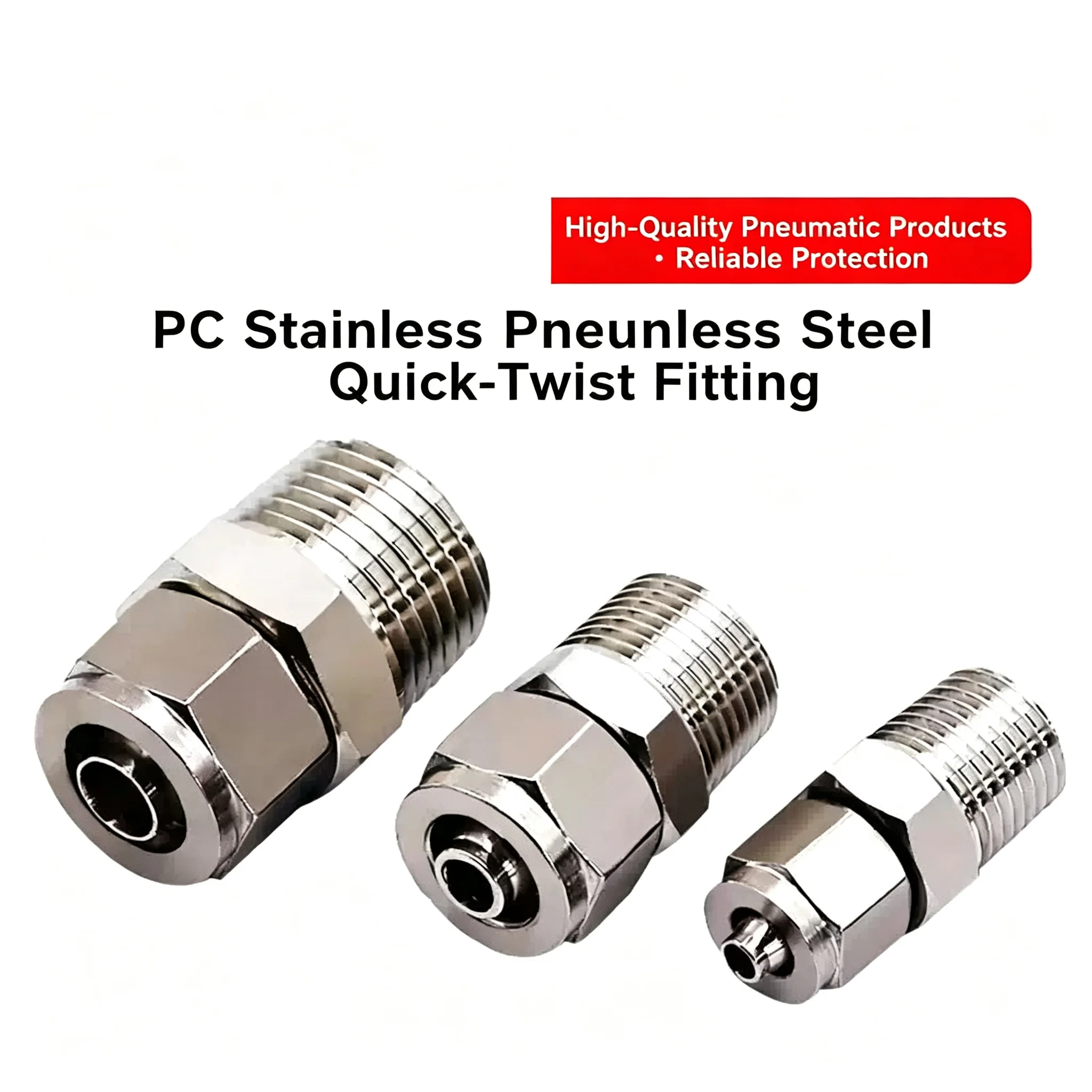 Copper Pneumatic Quick Twist Joint Fittings Fast Connect Components PC4 6 8 10 12mm to M5 1/8 1/4 3/8 1/2 Trachea Screw Pipe