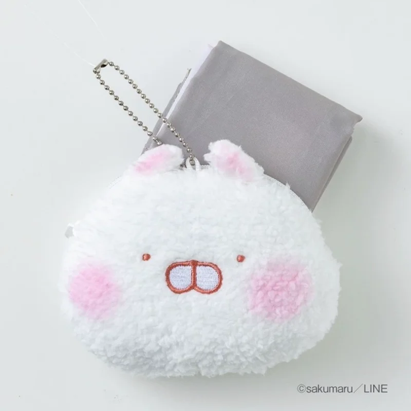 Cute Rabbit Doll Usamaru Anime Characters Mini Storage Bag Plush Coin Purse Soft Pendants Boys Girls Gifts