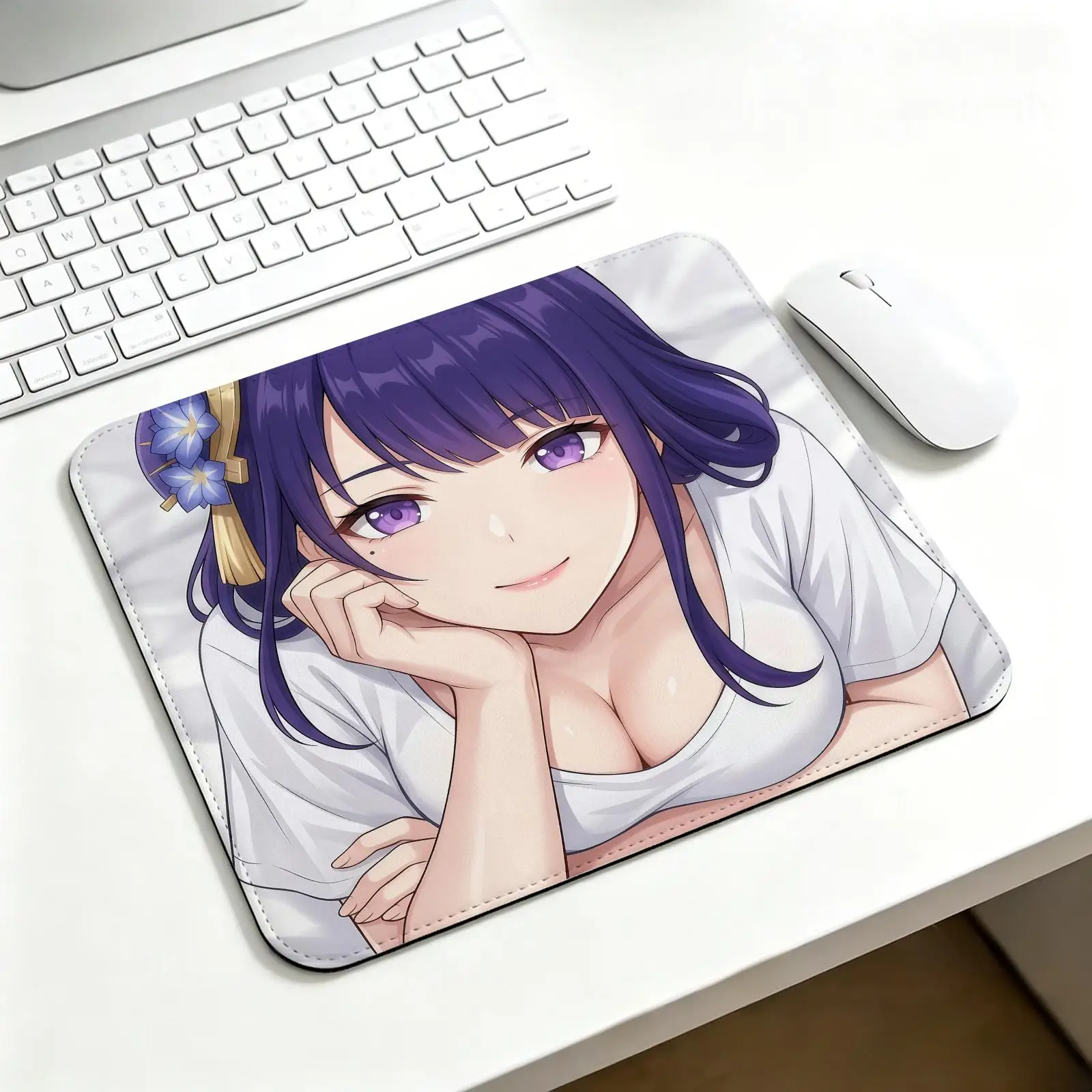 Regular gaming mouse pad Office mouse pad Laptop desk mat Stitched edge S/M/L size mouse pad  Genshin Impact Raiden Shogun