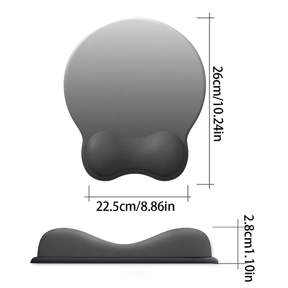 لوحة ماوس متدرجة مريحة، لوحة ماوس مريحة من السيليكون، إسفنجة ناعمة متدرجة لدعم المعصم للمكتب والمدرسة