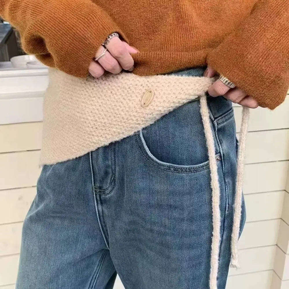 New Wool Knitted Triangle Scarf Solid Color Warm Fart Curtain Korean Knitted Headband Autumn Winter