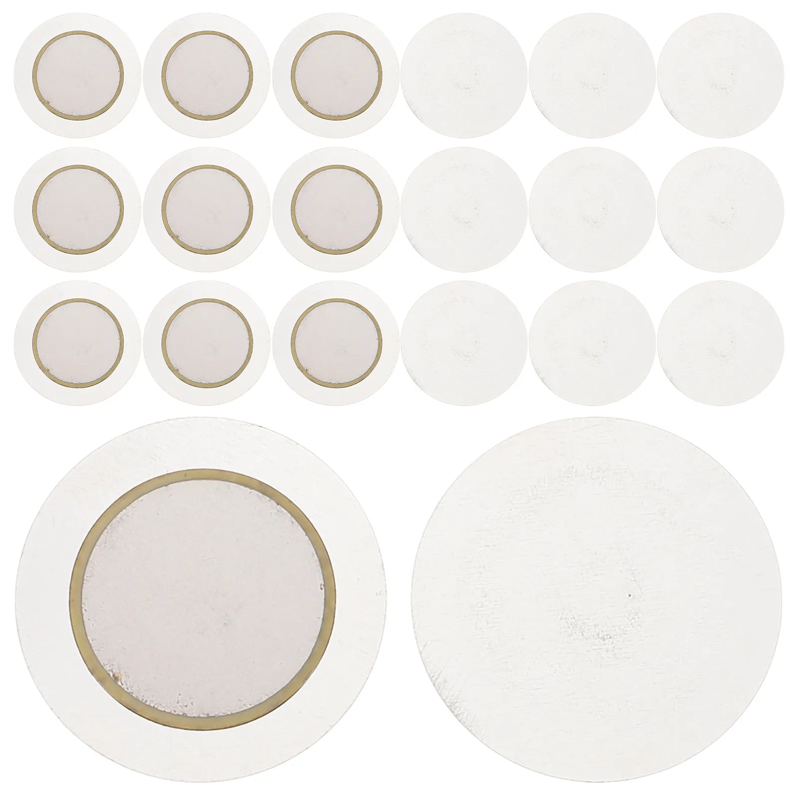 30pcs Piezoelectric Buzzer Disc Guitar Pickup Metal Acoustic Trigger Sensor For Electronic Drums Touch Instruments Audio Alarm
