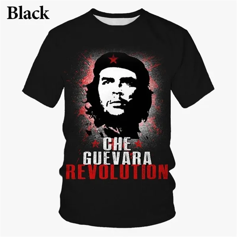Che Guevara 3D Print T-Shirt Men Harajuku Streetwear