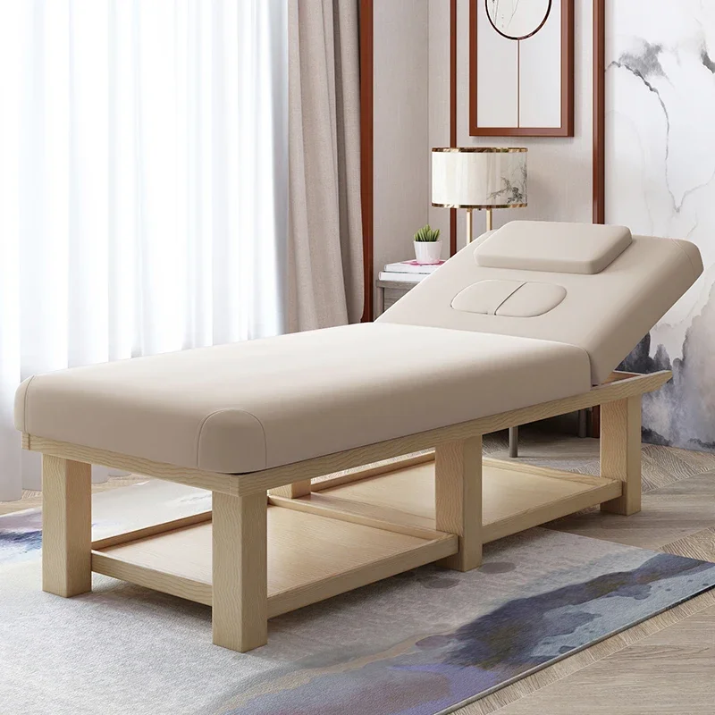 

Nordic Adjustable Massage Tables Multifunctional Solid Wood Beauty Salon Massage Tables High-end Furniture Cama De Masaje HBMT