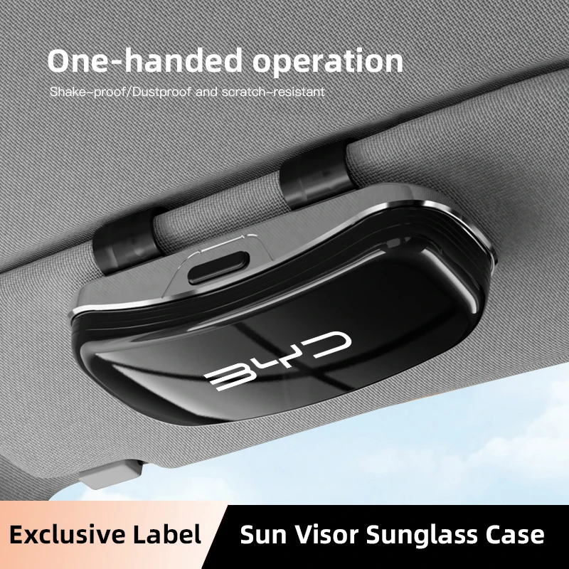 Auto-Sonnenblenden-Brillenetui, Auto-Sonnenbrillen-Aufbewahrungsbox für BYD Tang F3 E6 Atto3 Yuan Plus Song Max F0 G3 I3 Ea1 Dmi 2din S7 E3 L3