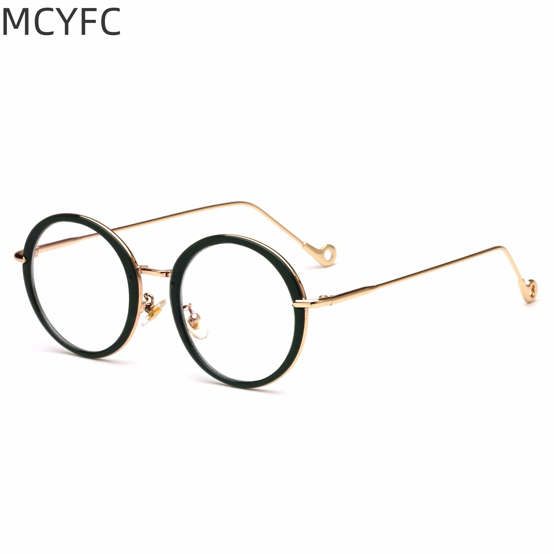 

MCYFC Western Korea Style Glasses Frame for Men PC+Metal Material Round Joint Hand-painted Inspiration Design Eyeglasses Women