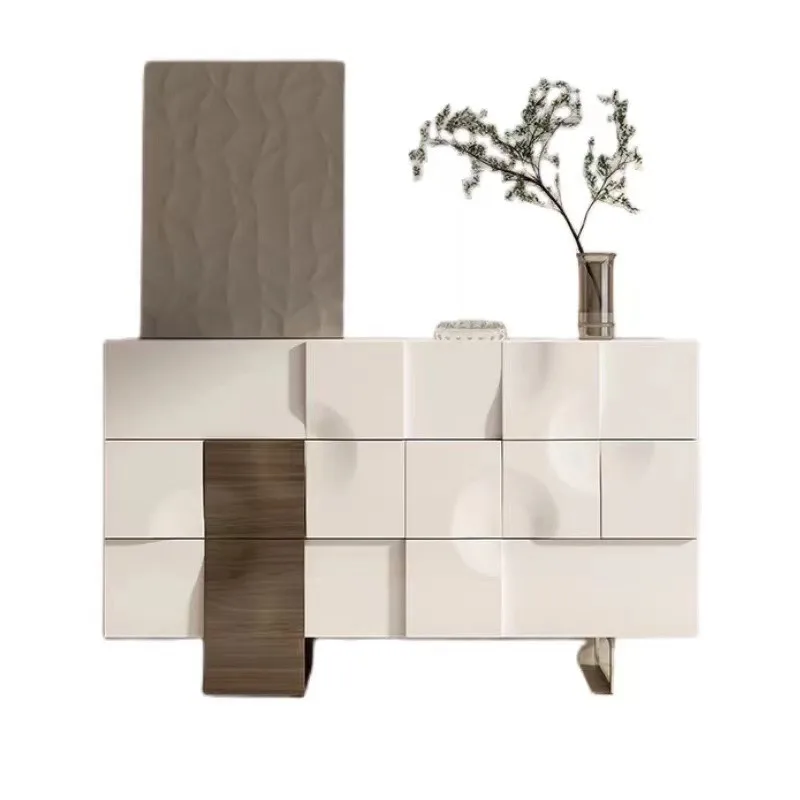 

three-bucket cabinet high-end sense entrance cabinet modern simple living room partition decorative cabinet