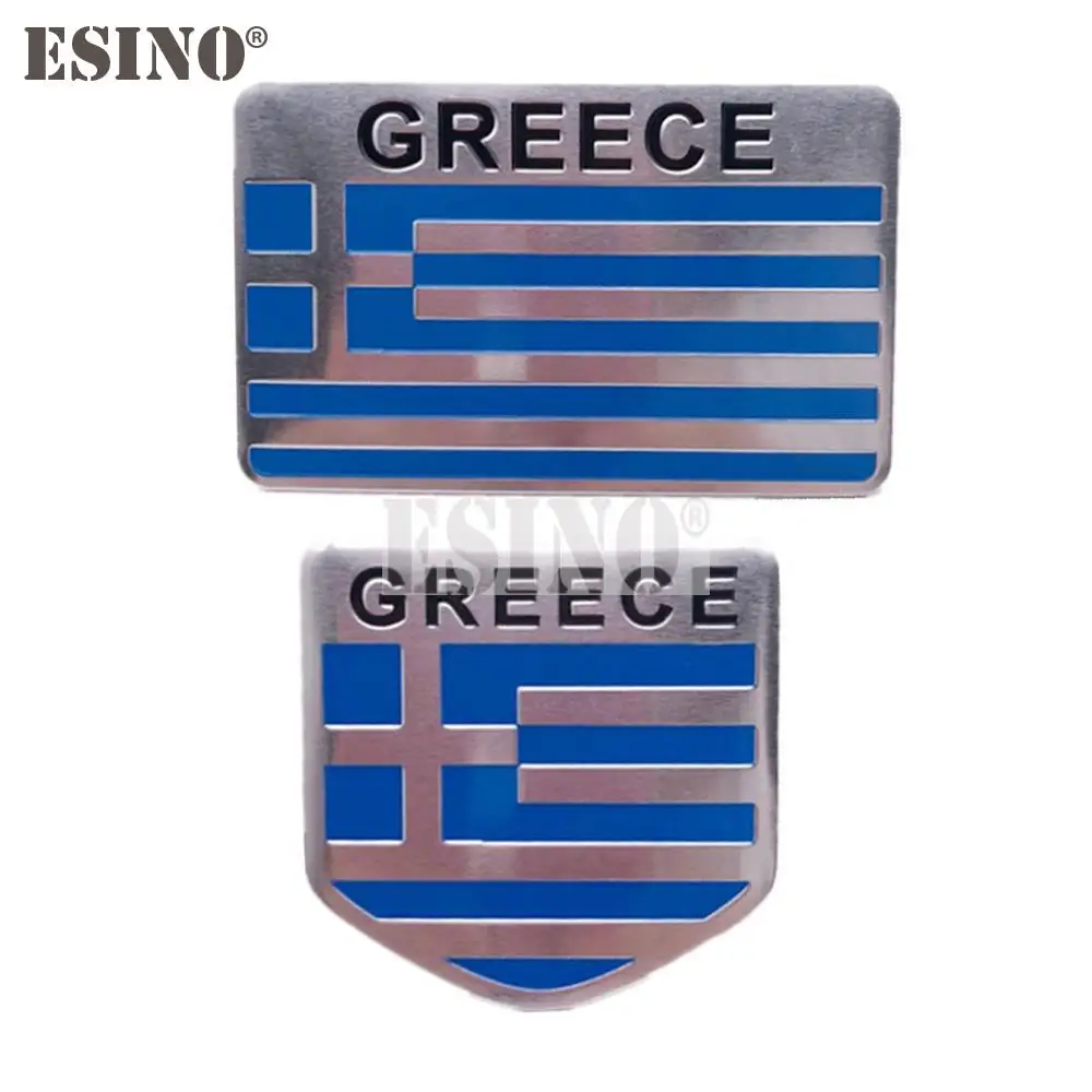 

Car Styling Greece National Flag 3D Metal Chrome Aluminium Alloy Decorative Emblem Adhesive Badge Sticker Decal Auto Accessory