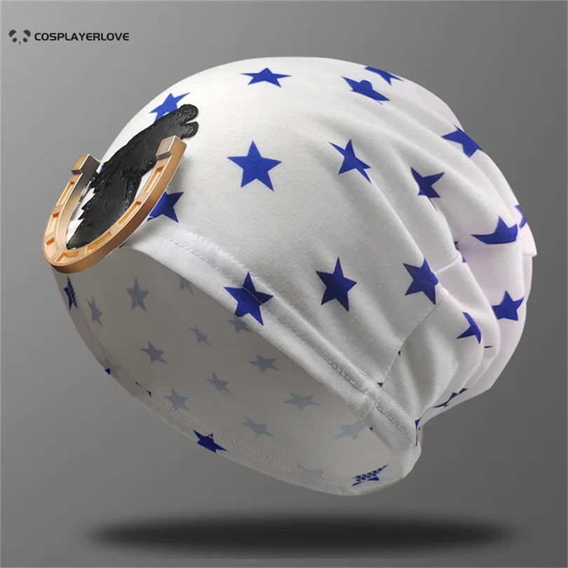 Bola de aço correr johnny joestar unsex bonito engraçado chapéu para cosplay halloween carnaval