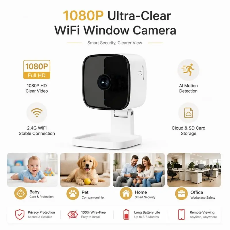 LXYB18B Motion Detection Wifi Camera 1080P Indoor Security CCTV Camera For Home/Baby/Pet Monitoring APP Control Night Vision