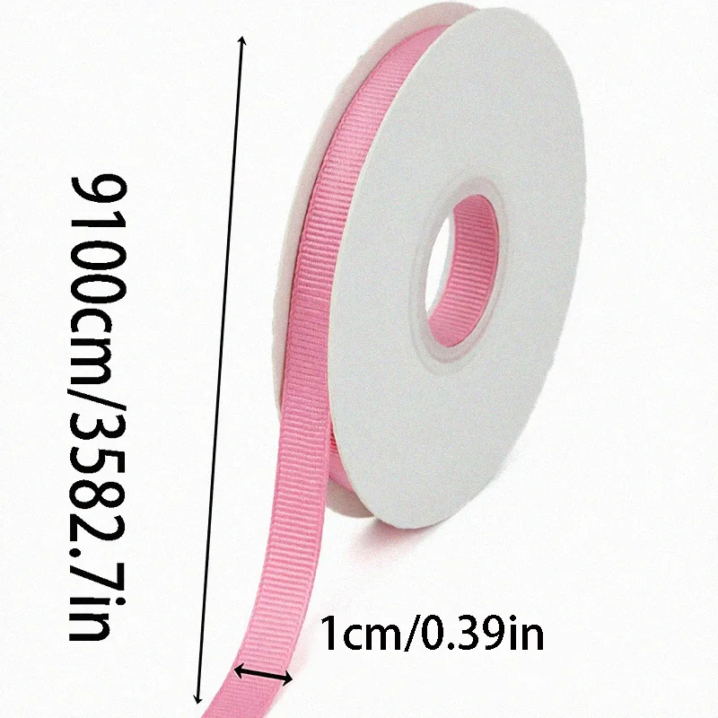 (100 Yards/roll) Grosgrain Ribbon Wholesale Gift Wrap Decoration Handmade DIY Christmas Ribbons (10/12/15/20/25/38mm)