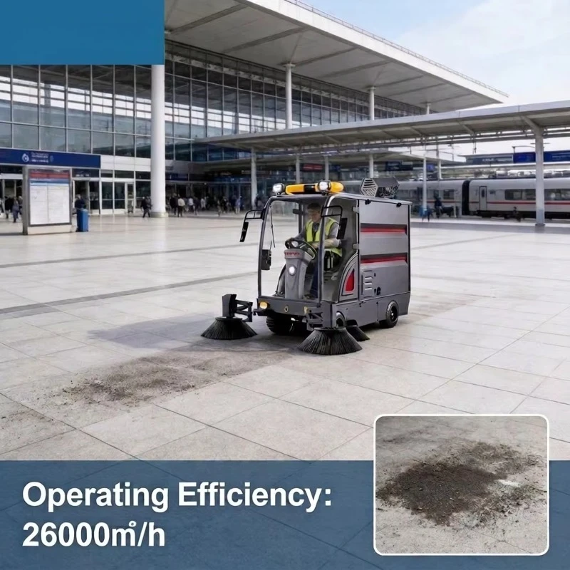 One-click Intelligent Driving Control Floor Sweeper, Long Service Life Energy-saving Electric Cleaning Equipment