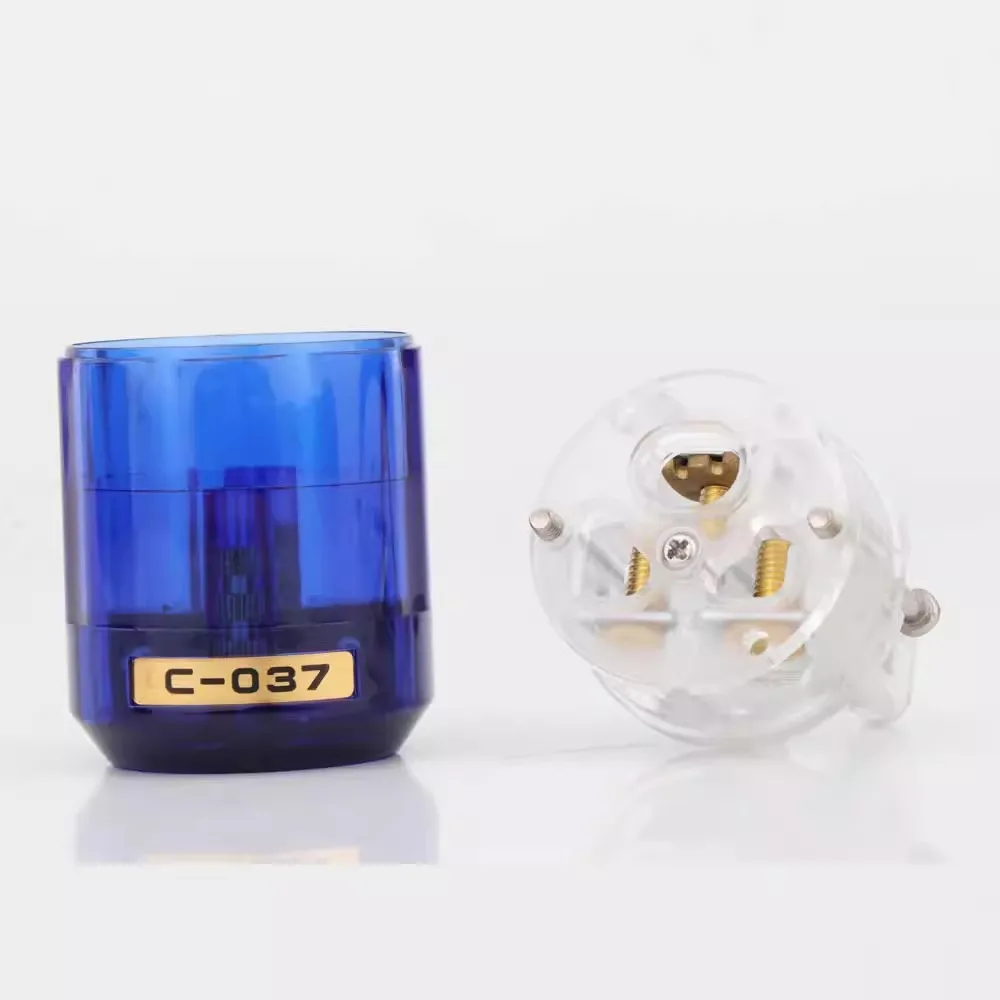 Preffair HIFI P-037E/C-037 Schuko Europe EU Power Plug Rhodium Plated IEC Audio Connector Female-Male MATIHUR audio