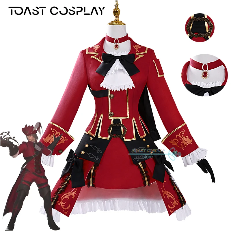 

Red Mage Косплей Костюм Final Fantasy XIV FF14 FFXIV Red Mage RDM Униформа Хэллоуин Вечерние костюмы для ролевых игр