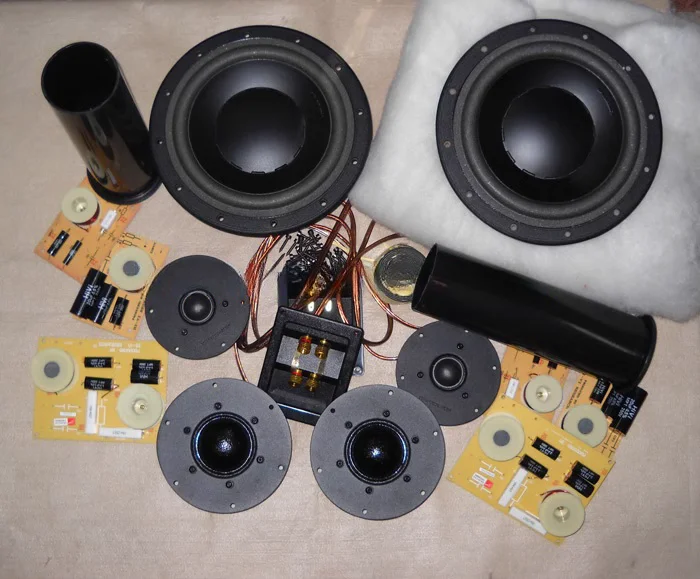 Z-759 طقم مكبر صوت 8 بوصة DIY HIVI D8.8/DMB-A/Q1R/DN-DC2.3F طقم مكبر صوت ثلاثي الاتجاه (ليست المنتج النهائي)