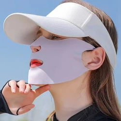 Anti-uv UPF50+ Ice Silk Sunscreen Mask Traceless Summer Outdoor Sports Face Mask Breathable Exposed Mouth Nose Golf Mask