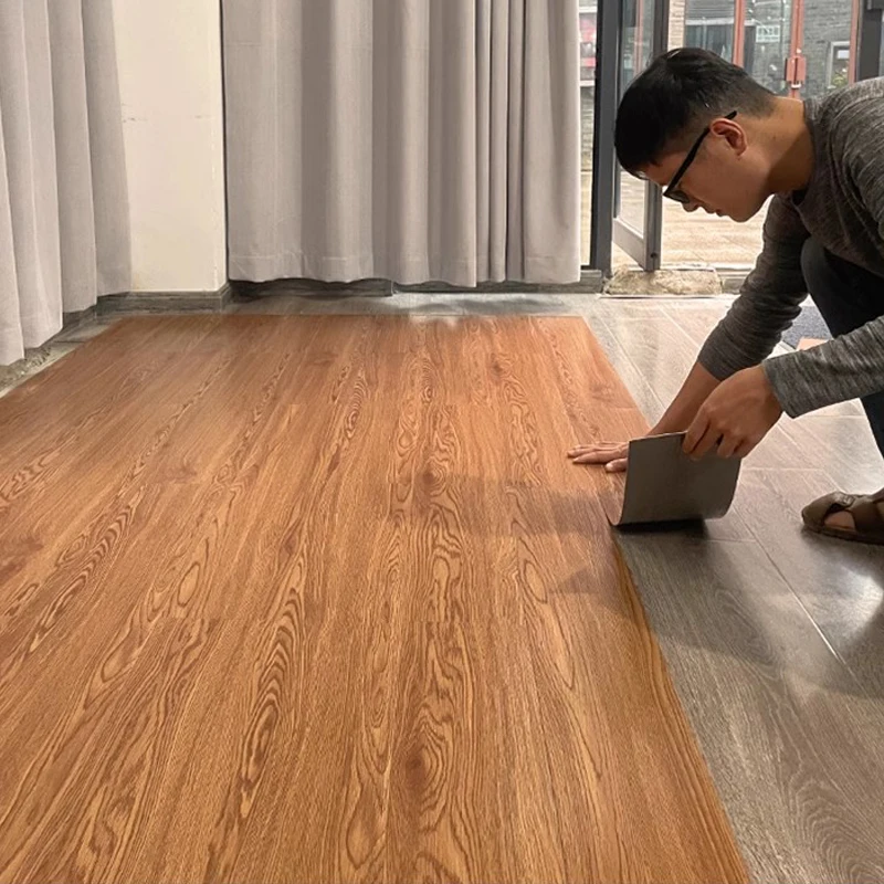 20piece 3D Sself-adhesive floor sticker Thicken Wood Grain Floor Wallpaper 3d Wall Sticker Waterproof room wear-resistant sticke
