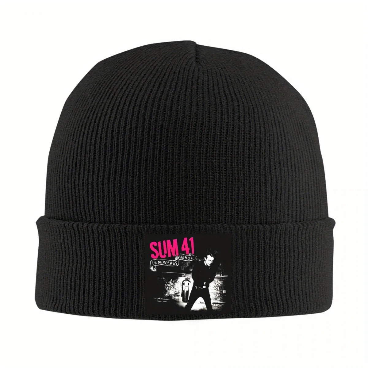Sum 41 Underclass Hero Gorro de Punto, Gorro de Otoño Invierno, Gorro Cálido, Nueva Gorra de Música Punk para Hombres y Mujeres