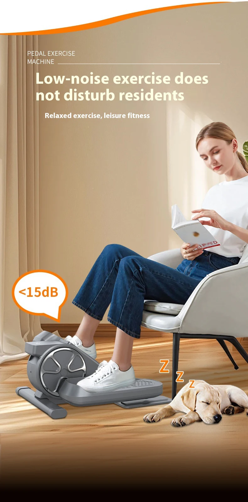Elderly Electric-Assisted Rehabilitation Stepping Machine Health Care Under Desk Electric Elliptical Machine