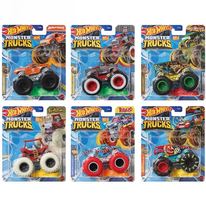 En Stock Hot Wheels coche Monster Trucks 1/64 juguetes para niños Diecast Race Ace Big Foot Flints tonos totalizados Chevrolet Pickup regalo