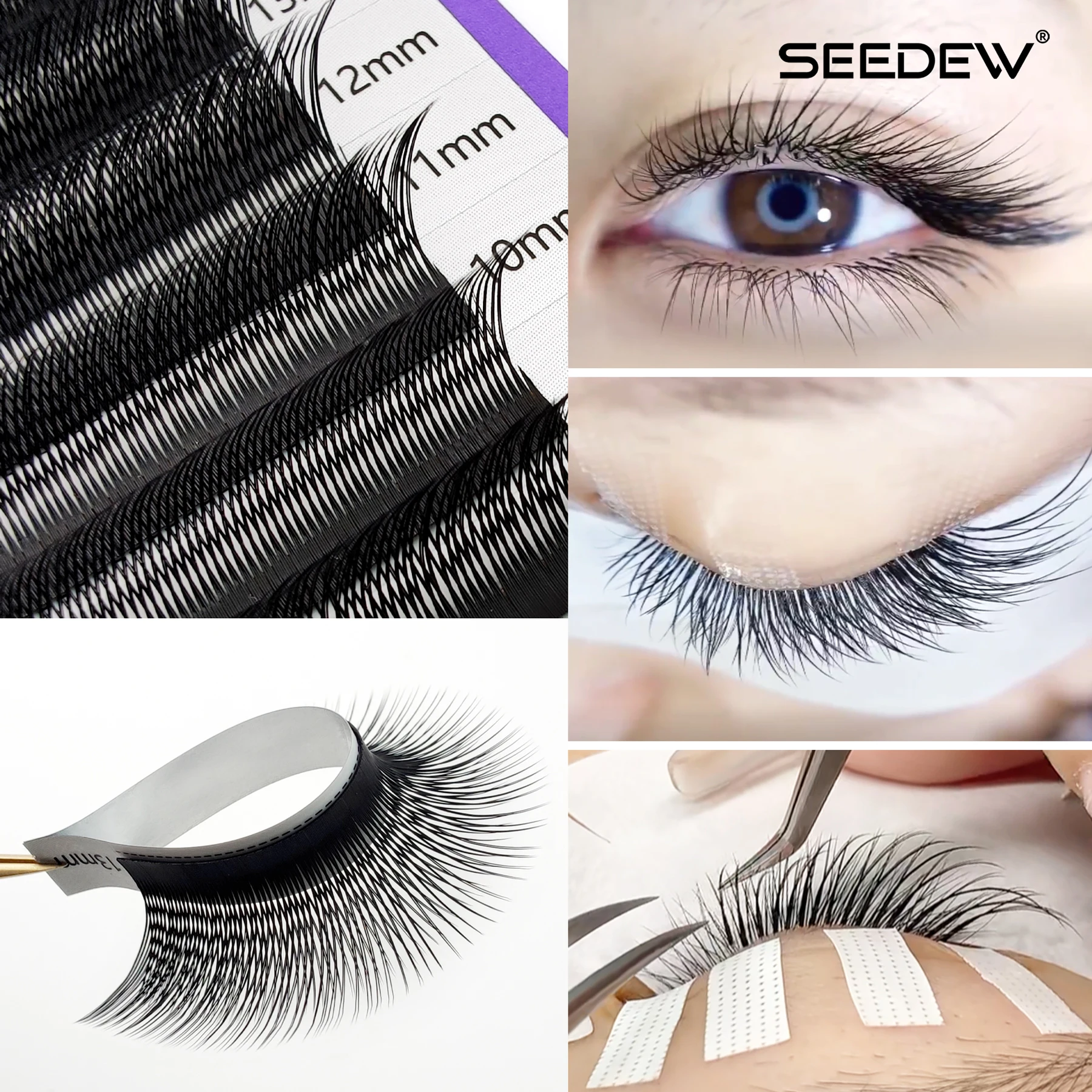 SEEDEW Fox YY型まつげエクステ 斜めフライングYYつけまつげ ナチュラルソフトまつげ